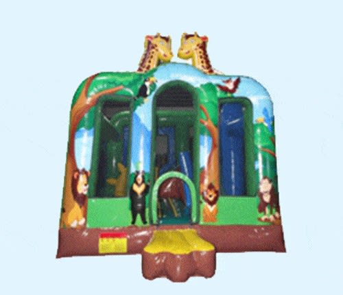 6a04dca236476bb3fa92536fa5d6801f.jpg Safari Bounce House Combo - Image 1