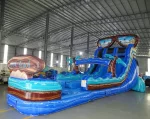 18′ South Beach Double Lane Water Slide - Image 2